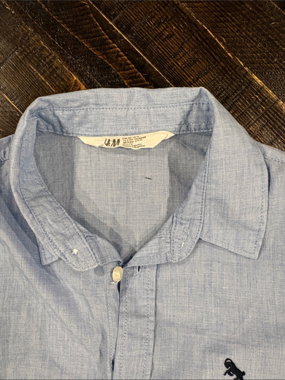 Light Blue Boy’s Button-Down Shirt - Casual Chambray